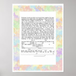 Colorful Conservative Text Ketubah Poster