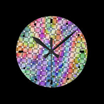 Colorful, Contemporary BRIGHT WEAVE WALL CLOCK wall clocks