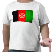 Colorful Contrast Afghan Flag T Shirts