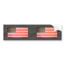 Colorful Contrast AmericanFlag Bumper Stickers