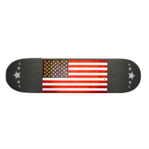 Colorful Contrast AmericanFlag Skate Boards