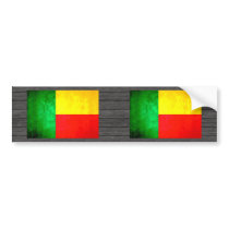 Colorful Contrast Beninese Flag Bumper Stickers