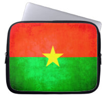 Colorful Contrast Burkinabe Flag Laptop Sleeves