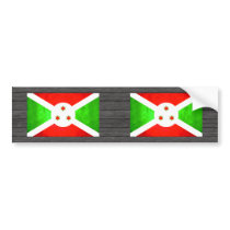 Colorful Contrast Burundian Flag Bumper Stickers