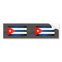 Colorful Contrast Cuban Flag Bumper Sticker