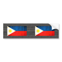 Colorful Contrast FilipinoFlag Bumper Stickers