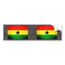 Colorful Contrast Ghanaian Flag Bumper Stickers