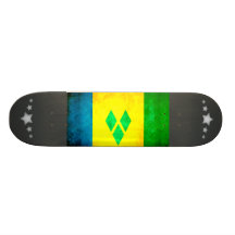 Colorful Contrast GrenadianFlag Custom Skate Board