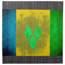 Colorful Contrast GrenadianFlag Printed Napkin