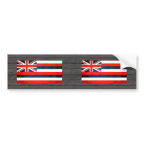 Colorful Contrast Hawaiian Flag Bumper Stickers