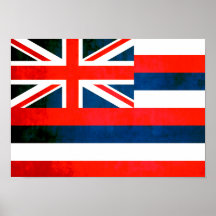 Colorful Contrast Hawaiian Flag Print