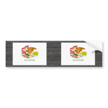 Colorful Contrast Illinoisan Flag Bumper Stickers
