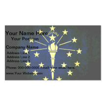 Colorful Contrast Indianan Flag Business Card