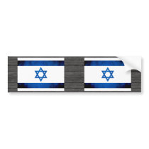 Colorful Contrast Israeli Flag Bumper Sticker