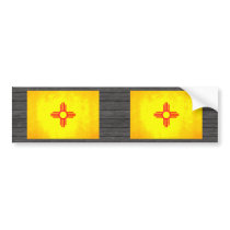 Colorful Contrast New Mexican Flag Bumper Stickers