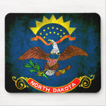 Colorful Contrast North Dakotan Flag Mousepad