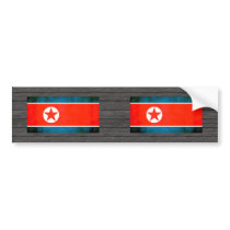 Colorful Contrast North Korean Flag Bumper Sticker