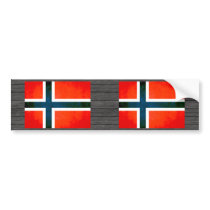 Colorful Contrast NorwegianFlag Bumper Stickers