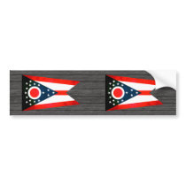 Colorful Contrast OhioanFlag Bumper Sticker