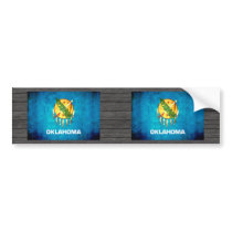 Colorful Contrast OklahomanFlag Bumper Stickers