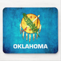 Colorful Contrast OklahomanFlag Mousepads