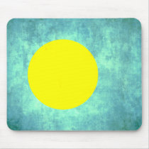 Colorful Contrast PalauanFlag Mousepads