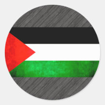 Colorful Contrast PalestinianFlag Round Stickers
