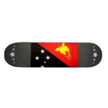 Colorful Contrast Papua New GuineanFlag Custom Skateboard