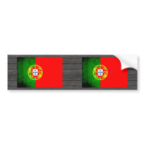 Colorful Contrast PortugueseFlag Bumper Sticker
