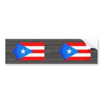 Colorful Contrast Puerto RicanFlag Bumper Stickers