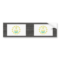 Colorful Contrast Rhode IslanderFlag Bumper Sticker
