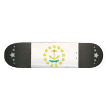 Colorful Contrast Rhode IslanderFlag Custom Skate Board