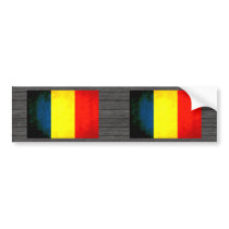 Colorful Contrast RomanianFlag Bumper Sticker