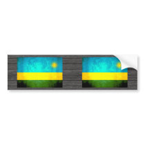 Colorful Contrast RwandanFlag Bumper Stickers