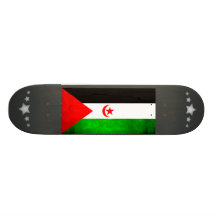 Colorful Contrast SahrawiFlag Skateboard Deck