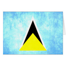 Colorful Contrast Saint LucianFlag Cards