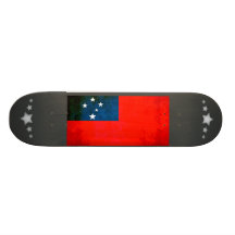 Colorful Contrast SamoanFlag Skate Decks