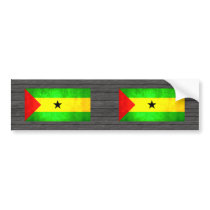 Colorful Contrast Sao TomeanFlag Bumper Sticker