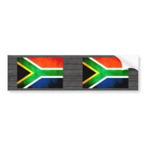 Colorful Contrast South AfricanFlag Bumper Sticker
