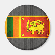 Colorful Contrast Sri LankanFlag Fridge Magnets