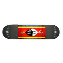 Colorful Contrast SwaziFlag Skate Board
