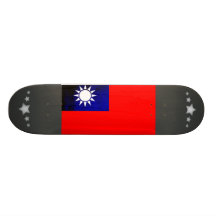 Colorful Contrast TaiwaneseFlag Custom Skate Board