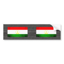 Colorful Contrast TajikFlag Bumper Sticker