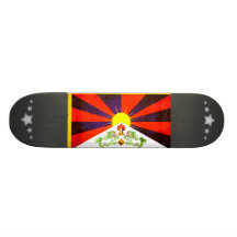 Colorful Contrast TibeteseFlag Skate Decks
