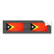 Colorful Contrast Timorese Flag Bumper Stickers