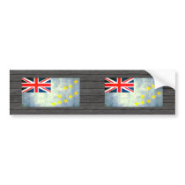 Colorful Contrast TuvaluanFlag Bumper Sticker