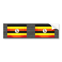 Colorful Contrast UgandanFlag Bumper Sticker