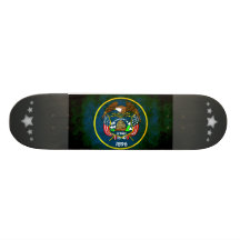 Colorful Contrast UtahnFlag Skateboard Decks
