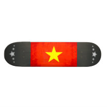 Colorful Contrast VietnameseFlag Skate Boards