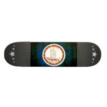 Colorful Contrast VirginianFlag Skate Deck